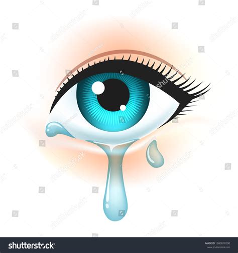 Eye Tears Crying Girl Eye Vector Stock Vector Royalty Free 1680818200