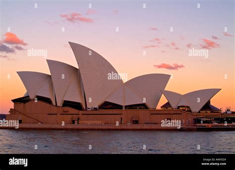 Sydney Opera House At Sunset Stock Photo Alamy