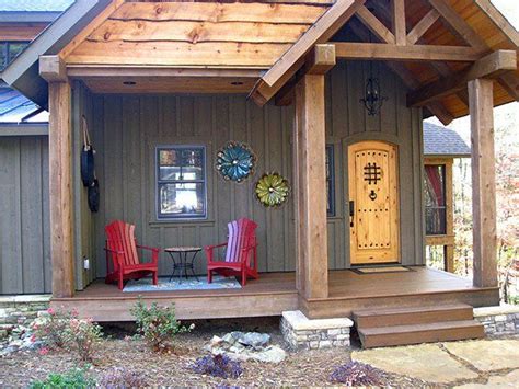 Small Cabin Home Plan With Open Living Floor Plan Cottage Exterior
