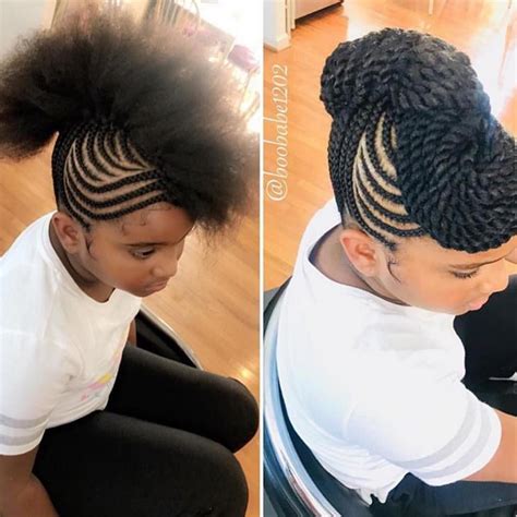 Before And After 😍🔥 Braided Mohawk Black Hair Braided Mohawk Hairstyles Natural Hair Styles