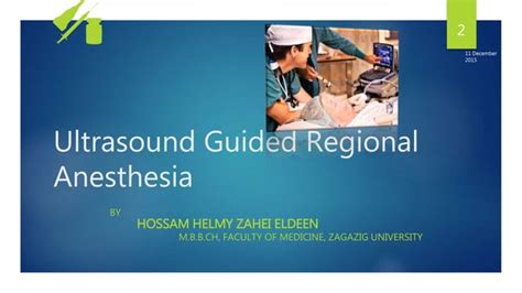 Ultrasound Guided Regional Anesthesia Ppt