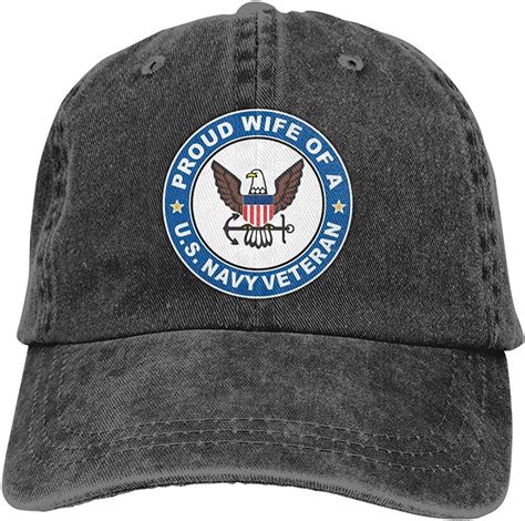 Us Navy Veteran Proud Wife Unisex Adjustable Baseball Caps Denim Hats