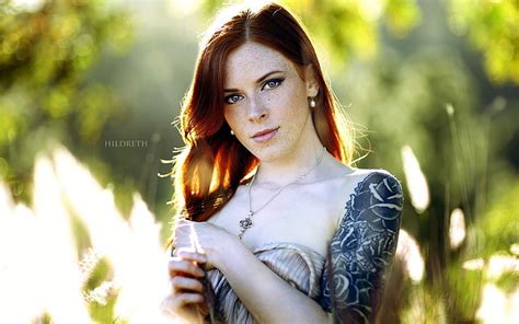 Annalee Suicide Redhead Pale Freckles Tattoo Charles Hildreth Hd