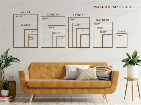 Wall Art Size Guide Downloadable Comparison Chart Printable Image Images And Photos Finder