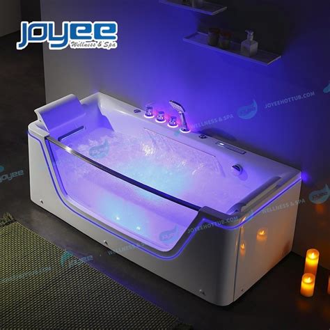 Joyee Indoor Freestanding 1 2 Persons Spa Tubs Luxury Indoor Whirlpool Bathtub With Glass Window