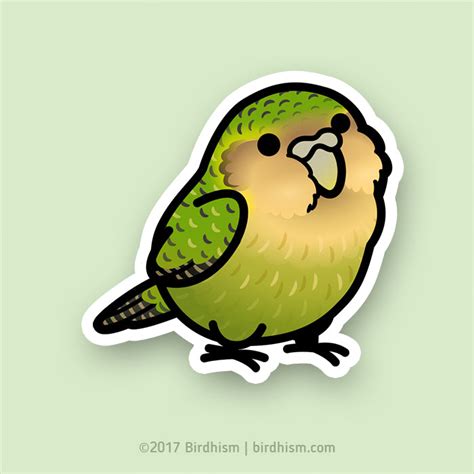 Chubby Kakapo Charity Stickers Birdhism