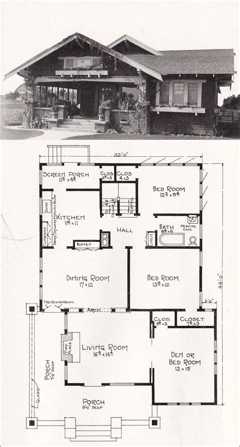 Old Craftsman Bungalow House Plans House Design Ideas