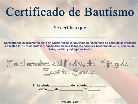 Certificado De Bautismo Todo Certificados