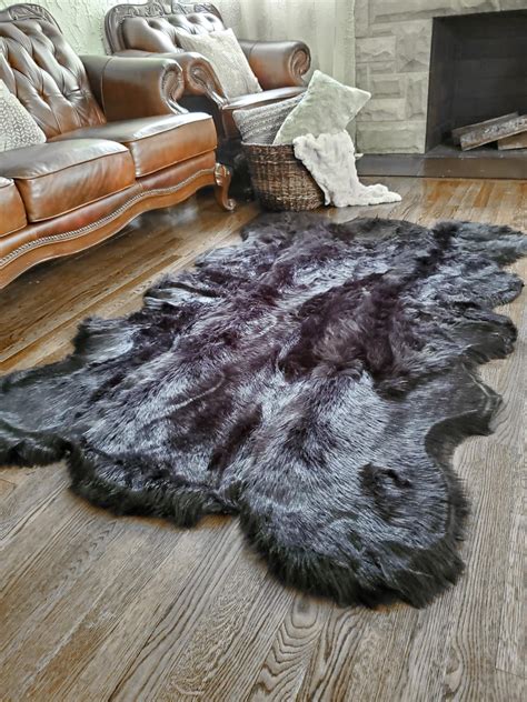 Our faux sheepskin rugs are a delight to step on. Luxury Faux Fur Sheepskin Soft Area Rug 4-ft x 6-ft with ...