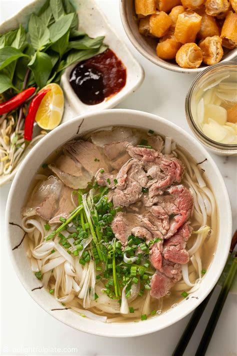 Authentic Vietnamese Beef Pho Noodle Soup Ph B Delightful Plate