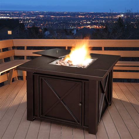 Giantex 38 Propane Gas Fire Pit Table 40000 Btuh Outdoor