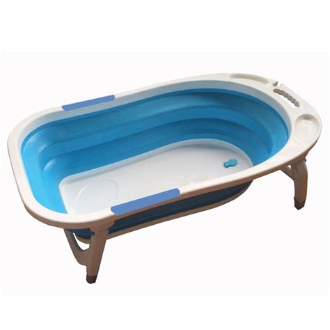 Folding baby bath inflatable portable bathtub toddler shower non slip safety tub. Baby Leo Folding Bath Tub Blue - Baby Boom Online | South ...