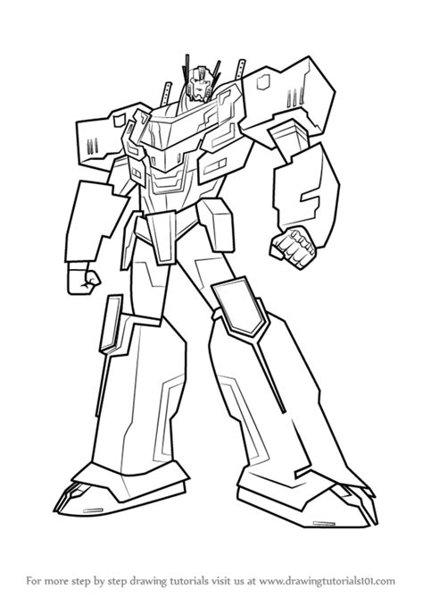 Learn How To Draw Optimus Prime From Transformers Transformers Step