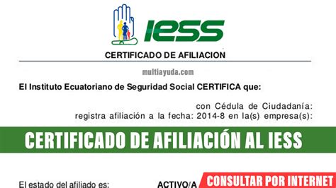Imprimir certificado de afiliación al IESS 2023