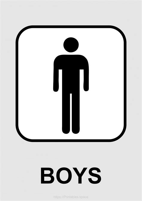 Boys Toilet Sign Printable Free Printables