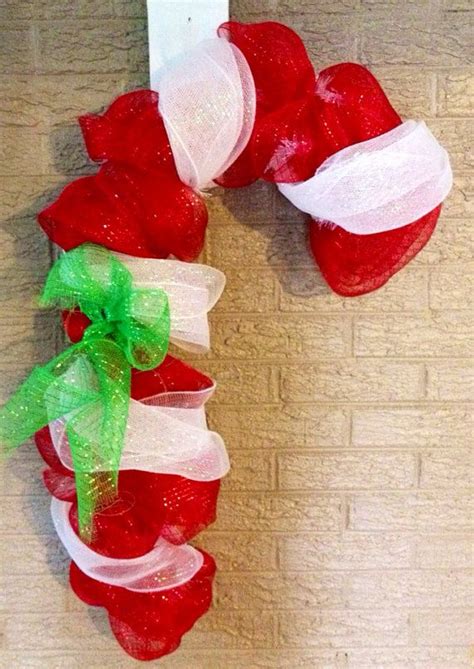 Christmas Wreath Candy Cane Wreath On Etsy 4500 Holiday Wreaths