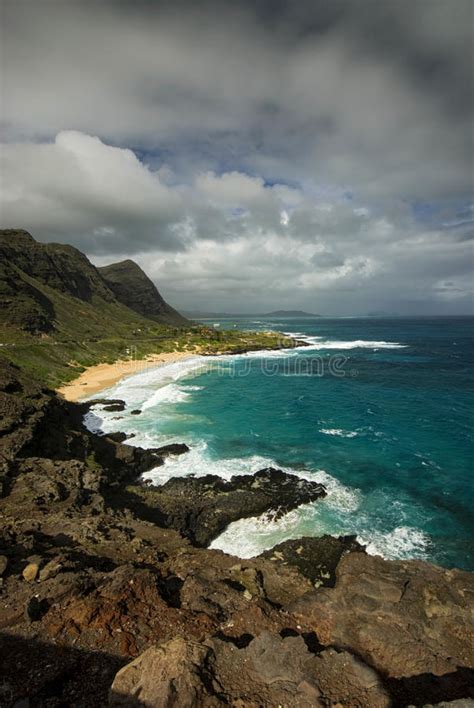 Makapuu Beach From The Lookout Oahu Hawaii Stock Photo Image Of