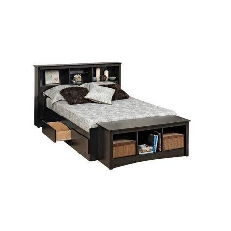 Dhp cambridge faux leather platform storage bed if you're looking for a storage platform bed that offers generous storage space, the sonoma is. Prepac Sonoma Bookcase Platform Storage Bed with Headboard ...