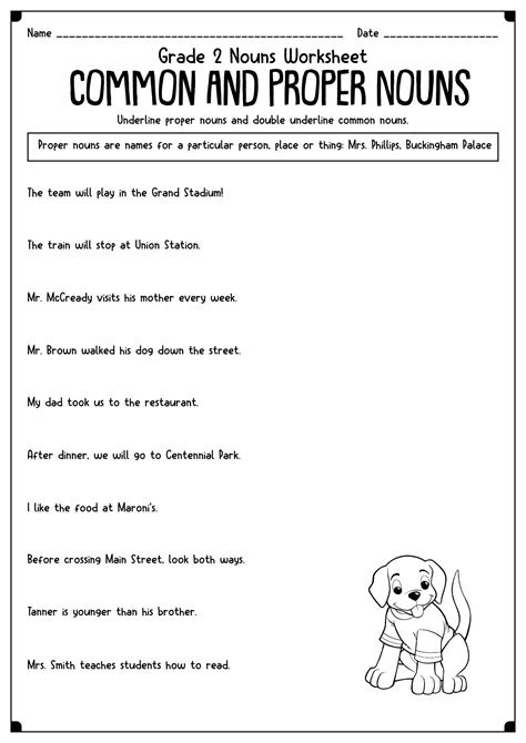 Common And Proper Noun Worksheet For Class 3 Kinds Of Nouns Worksheet