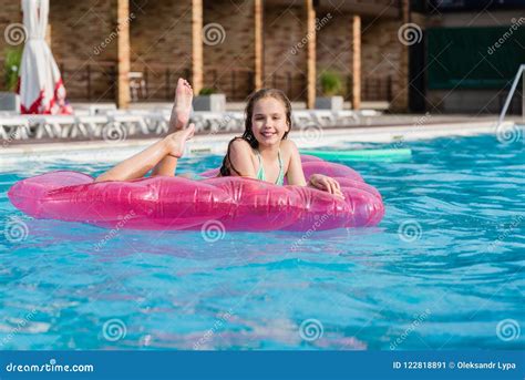 Teenage Girl Enjoy Swimming Pool Stock Image Image Of Bikini Girl 122818891