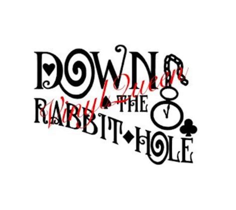 Down The Rabbit Hole Alice In Wonderland Vinyl Decal Sticker Etsy Uk