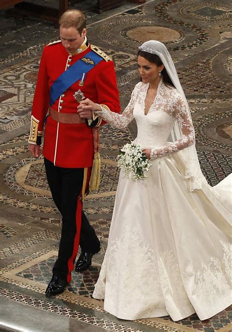 Royal wedding dresses range from simple white garments to vibrant and intricate designs. Close-Ups of Kate Middleton's Alexander McQueen Wedding ...