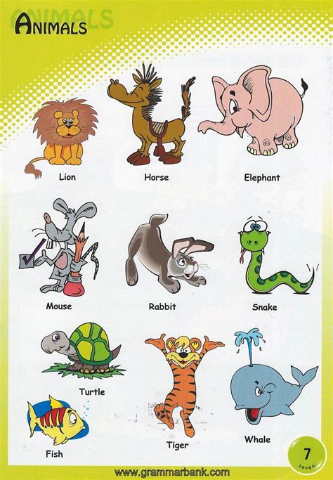 Animals Vocabulary For Kids Exercise For Kids Animals For Kids Animals