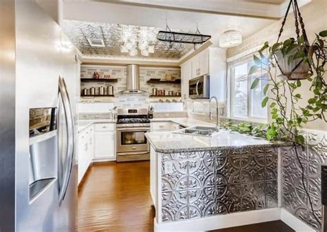 Tin ceiling tiles, tin backsplash tiles, tin crown molding, and accessories for ceiling, wall and backsplash. Tin Ceiling Kitchen Ideas (Design Gallery) - Designing Idea