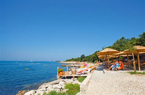 Strand des Campingplatzes Bijela Uvala Strände in Poreč Porec Istrien das offizielle