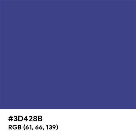 Royal Blue Pantone Color Hex Code Is 3d428b