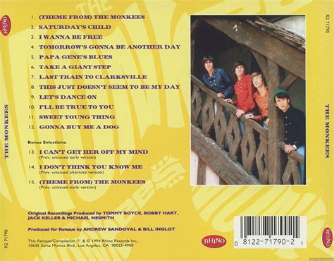 The Monkees 1966 Lyrics The Monkees Sunshine Factory Monkees