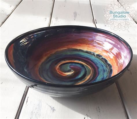 Large Ceramic Serving Bowl Unique Housewarming T Pottery Etsy Ceramic Fruit Bowl