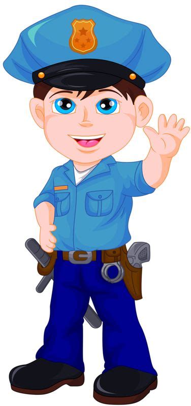 Personalized Police Officer Badge Clipart Kid 2