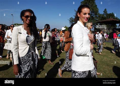 Miss World Pageant Contestants Miss Genet Tsegay Tesfay Of Ethiopia Left And Miss Agneta