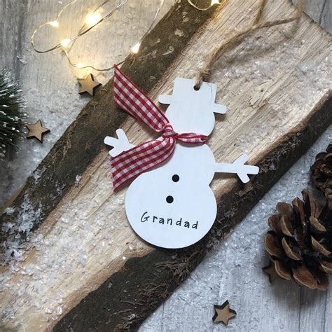 Personalised Wooden Snowman Christmas Decoration By Alphabet Bespoke