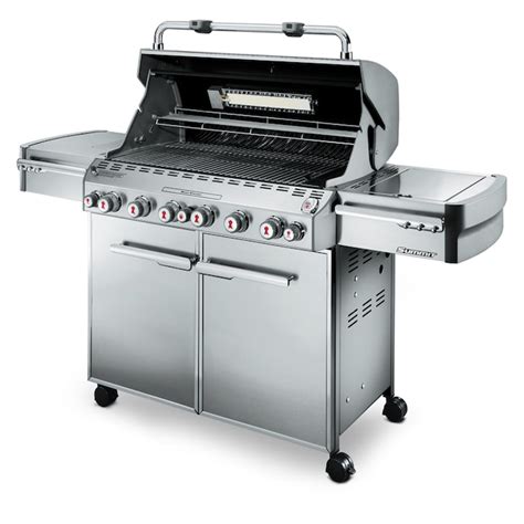 Weber Summit S 670 Stainless Steel 6 Burner Natural Gas Grill With 1