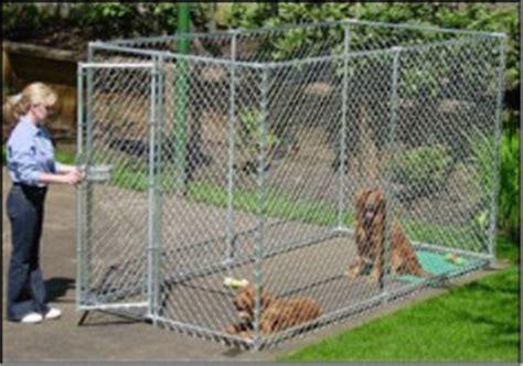 Feel free to contact us with any questions or need some assistance finding the right system for you! Outdoor Dog Kennel Kits. Build your own Chain Link Dog Fence Containment System and Pen