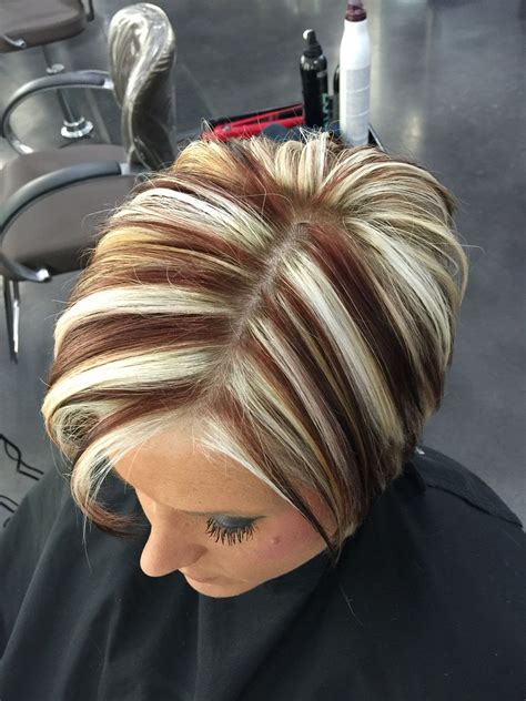 Chunky highlights | Short hair highlights, Chunky blonde highlights