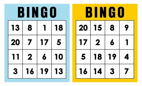 Bingo Printable Cards Free