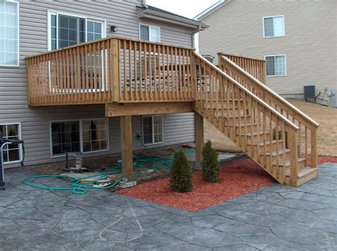 Stairs Decks Backyard Raised Patio Building A Deck