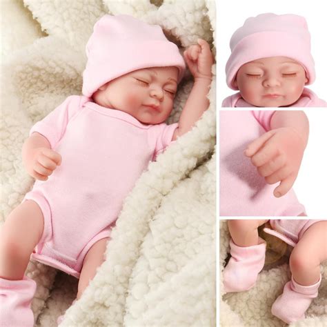 11 Inch Realistic Newborn Baby Girl Soft Silicone Reborn Dolls Handmade