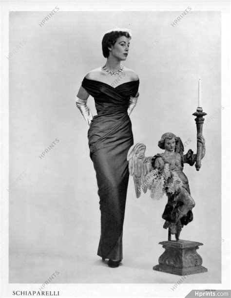 Schiaparelli 1954 Evening Gown Photo Gene Fenn — Clipping