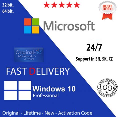 Windows 10 Pro Professional Key 3264bit Multilingual Software
