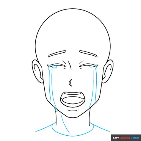 Anime Crying Drawing