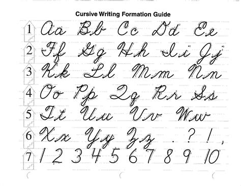 Cursive Letter Chart Photos