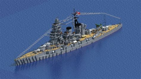 Old Japanese Battleship Hiei 比叡 1942 Configuration Minecraft Map