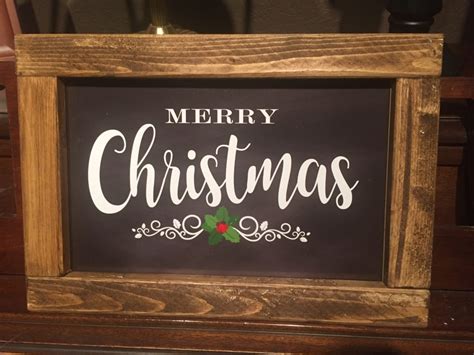 Merry Christmas Print For Wooden Signs 12×8 The Idea Door