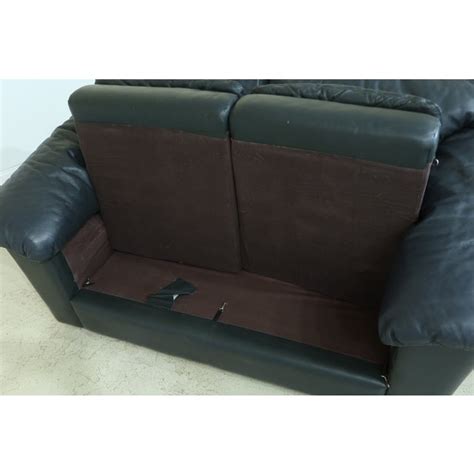 Dark Hunter Green Leather Sofa And Loveseat Chairish