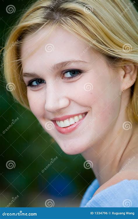 Beautiful Yong Blonde Girl With Blue Eyes Stock Photo Image Of Play