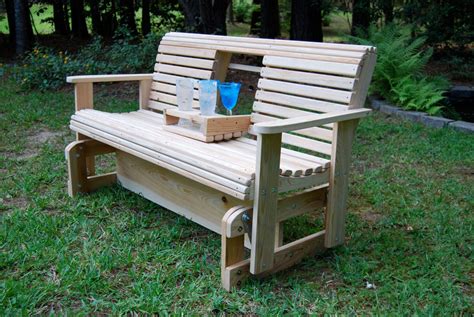 Details About 5 Cypress Wood Wooden Freestanding Glider Slider Porch Yard Bench Swing Usa